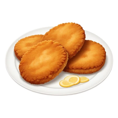 Plate of chicken cutlet  sticker