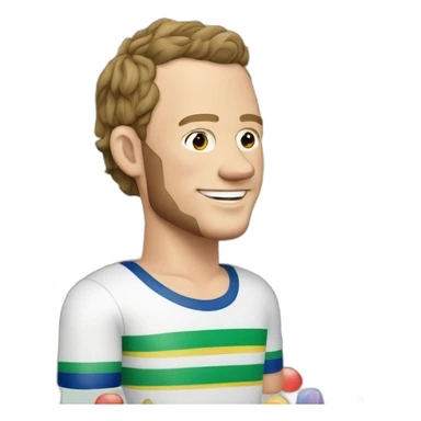 Jonathan Toews as rainbow beach bum sticker