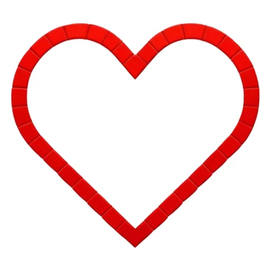 A pixel art emoji of a heart, rendered in a retro 8-bit style with simple, bold colors. sticker