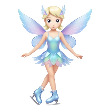 fairy ice skating sticker