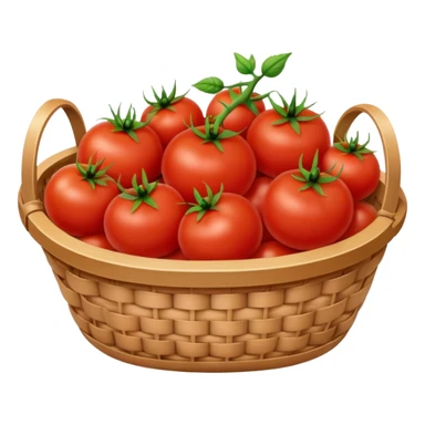 A basket with tomatoes in it sticker