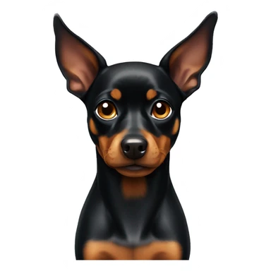 black miniature pinscher  sticker