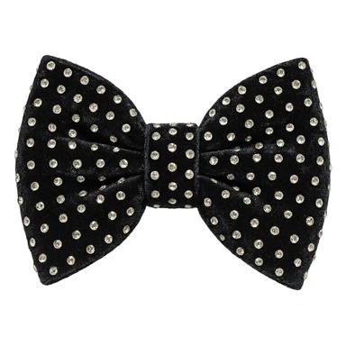 kpop idol bow tie with velvet and rhinestones, fashionable sticker