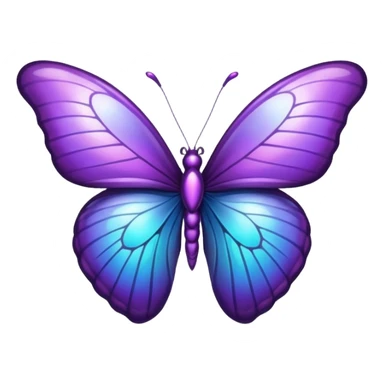 purple heart with butterfly wings sticker