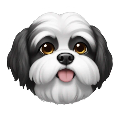 Black and white shitzu sticker