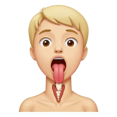 Someone choking their neck with their tounge out  sticker