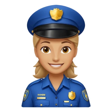 police woman without hat sticker