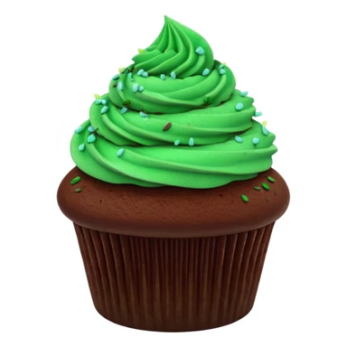 chocolate mint cupcate sticker