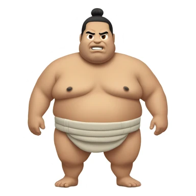 Sumo wrestler sticker
