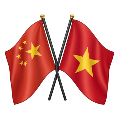 Half and Half company flag, left Japen right VIetnam sticker