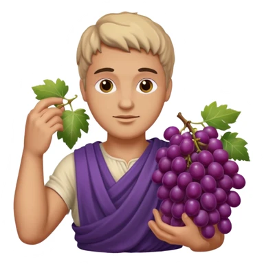 ancient greek with grape sticker