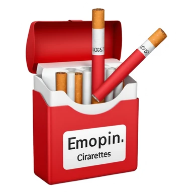red pack of cigarettes sticker