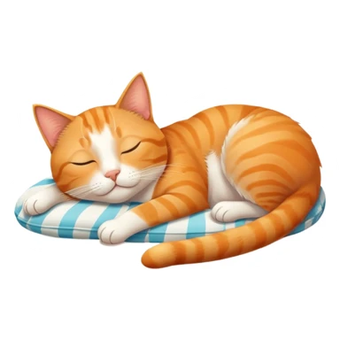 a cat dreaming about beach vacation sticker