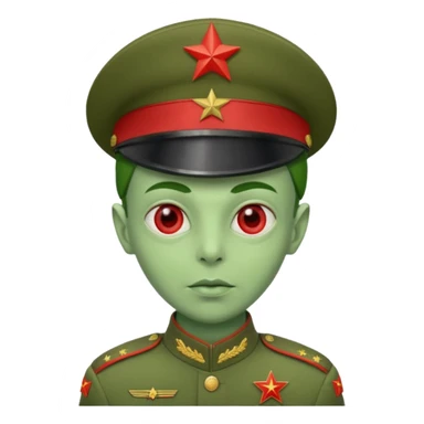 Alien with soviet sticker
