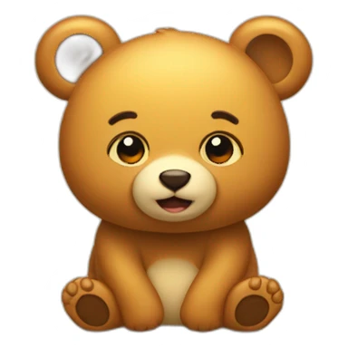 Ours avec miel sticker