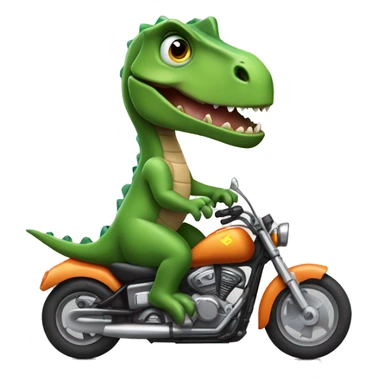 dinosaurio en una motocicleta  sticker