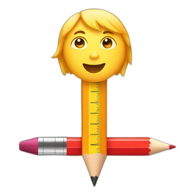 scale pencil and designer sticker