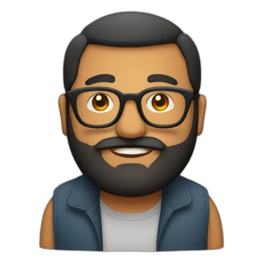 chubby-indian-guy-with-long-beard-and-glasses-and-very-short-hair sticker
