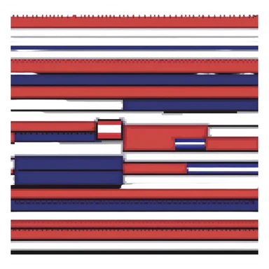 Thai flag with red, white, and blue horizontal stripes sticker