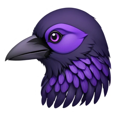 raven with purple eyes sticker
