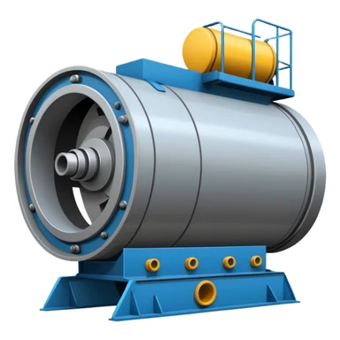 Emoji-style illustration of a tunnel boring machine, flat vector look, bold outlines, minimal details, no background sticker