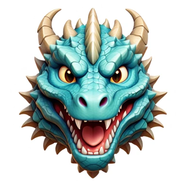 Cinematic Comical Giant Rock Dragon Portrait Emoji, Head tilted dramatically with an exaggeratedly amused expression, featuring a striking, chiseled body with bold stone textures and wide, expressive eyes brimming with playful geologic mischief; rendered with vivid, lifelike detail and dynamic, natural shadows, high shine, dramatic yet humorous, styled with an air of cheeky ancient solidity, soft glowing outline, capturing the essence of a spirited and over‐the‐top stone giant that looks ready to rumble with timeless mirth! sticker