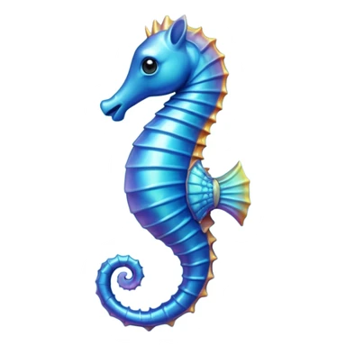 a blue seahorse sticker