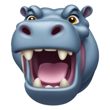 Angry hippopotamus  sticker