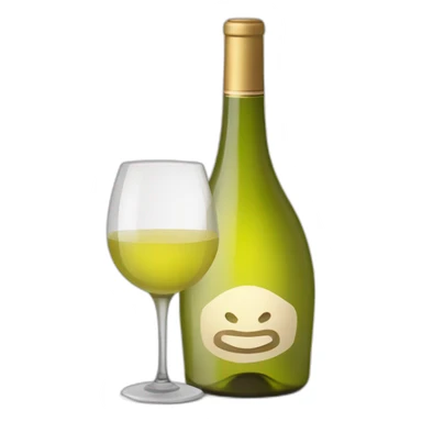 bouteille forme alsacienne de vin blanc sticker