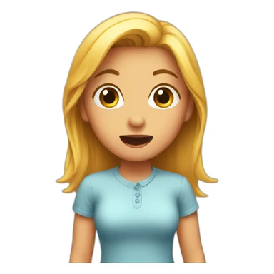 girl surprised sticker