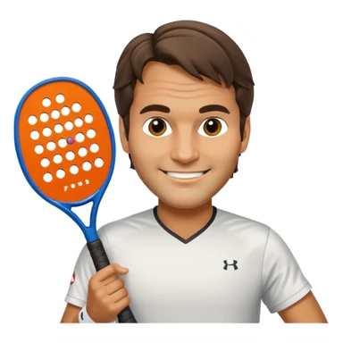 Roger federer with pickleball paddle sticker
