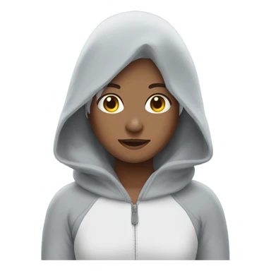 in a shark costume, girl, with gray hairstyle, teen, sleeping, white body sticker