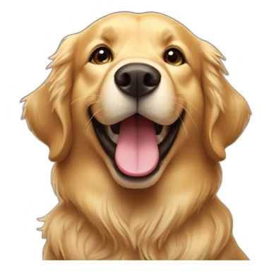 happy golden retriever named yako sticker