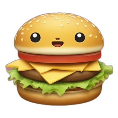pokeman eating a hamburger sticker