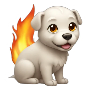Little pet in the form of fire sticker