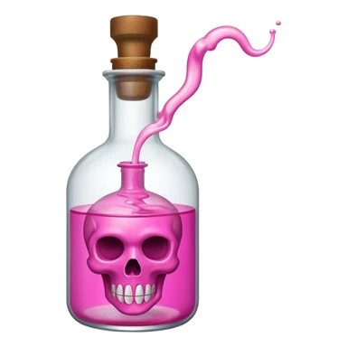pink poison in a bottle sticker