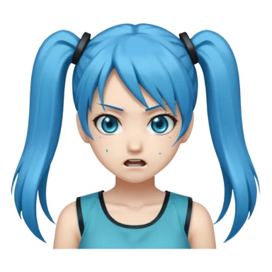 Hatsune Miku angry twintail sticker