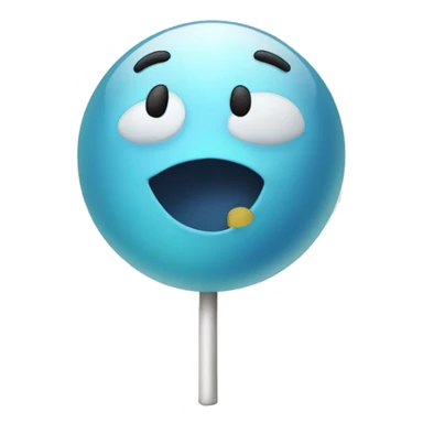 a lollipop, spherical and transparent, just the object itself sticker