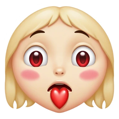 Heart eyes on drooling face  sticker