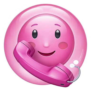 pink phone call caller id bubble sticker