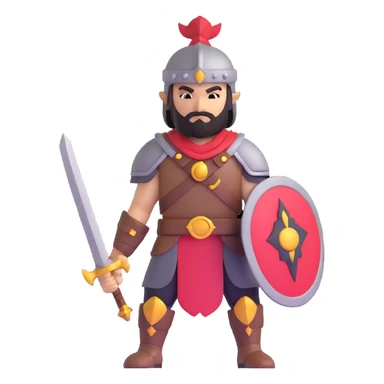 Heroic fantasy warrior avatar sticker