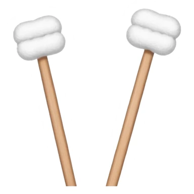 cotton swabs, wooden sticks with cotton balls at the ends sticker