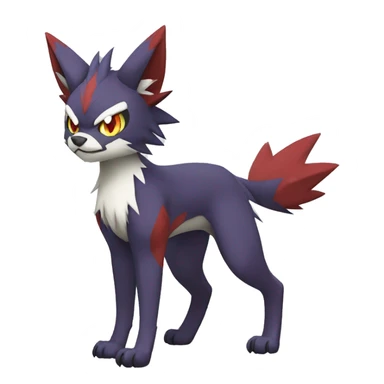 Noivern-Litten-Zorua-Lycanroc-Torracat-Fakemon-hybrid full body sticker