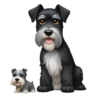 black terrier whit a schnauzer salt and pepper sticker