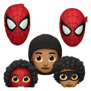 Spider Man with a black balaclava  sticker