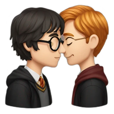Emoji Harry potter kissing Ron Wesley sticker