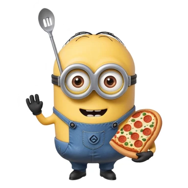 un minions  del cartone animato con la pelle di colore viola e che abbiamo il pizzetto come barba sticker