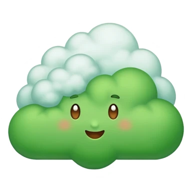 A brain farting green cloud  sticker