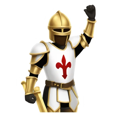 Golden Knight victory celebration hands up sticker