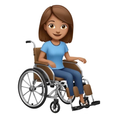 woman in manual wheelchair sticker